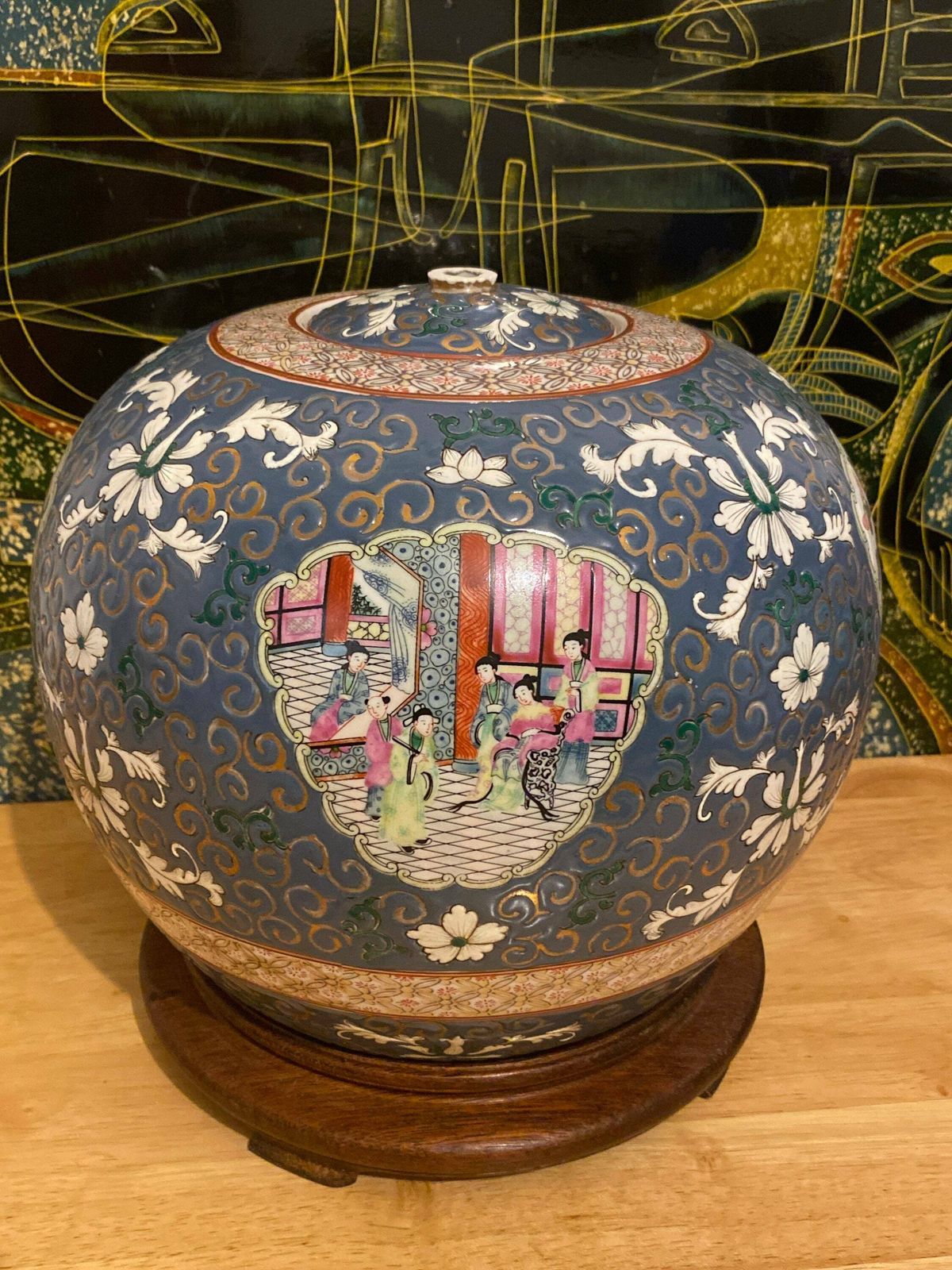 Chinese Qing Dynasties, Table Lamp, Da Qing Qianlong Nian Zhi, Great Qing Dynasty, Qianlong Period, Made In Macau Table Lamp Ginger photo furniture
