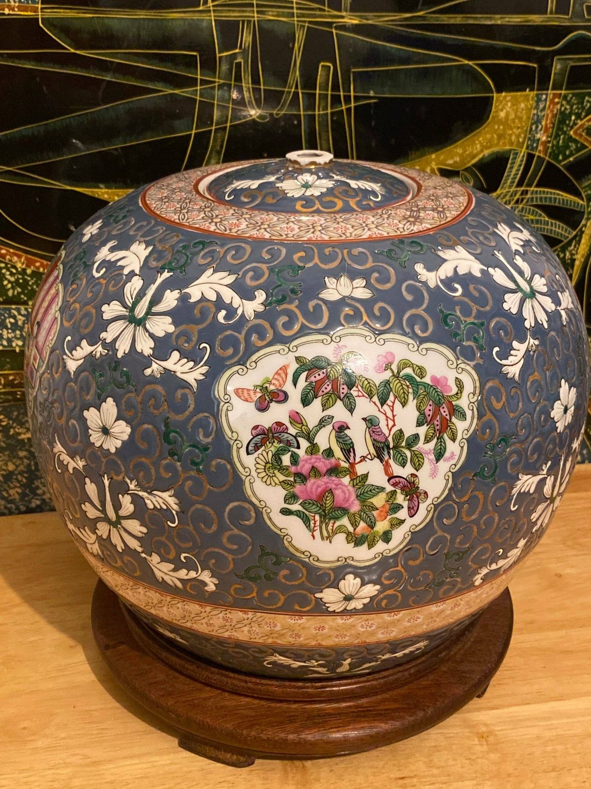 Chinese Qing Dynasties, Table Lamp, Da Qing Qianlong Nian Zhi, Great Qing Dynasty, Qianlong Period, Made In Macau Table Lamp Ginger photo for sale