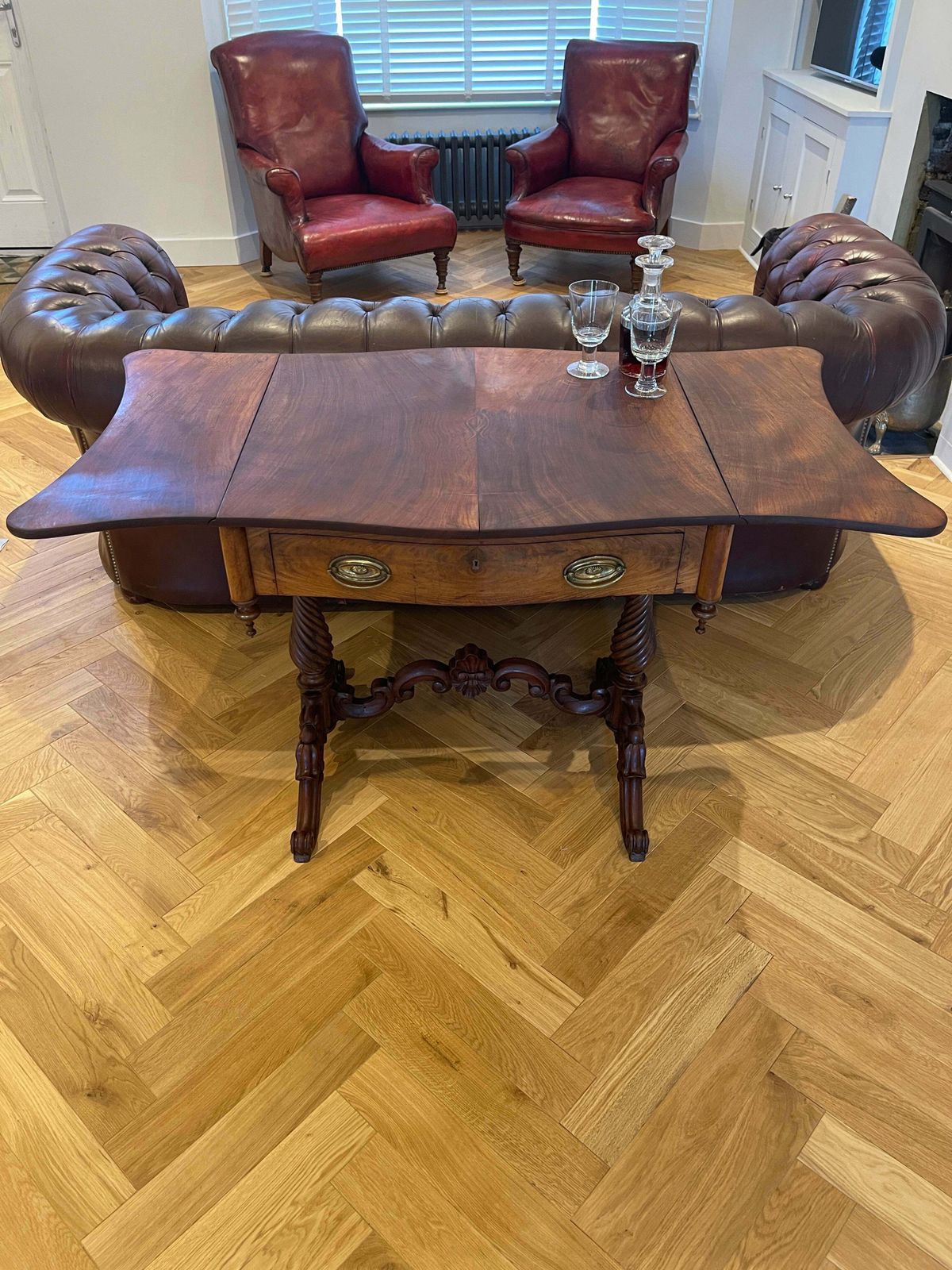 Antique Georgian William IV Mahogany Wine/Side/Sofa Table Circa 1820 photo vinterior