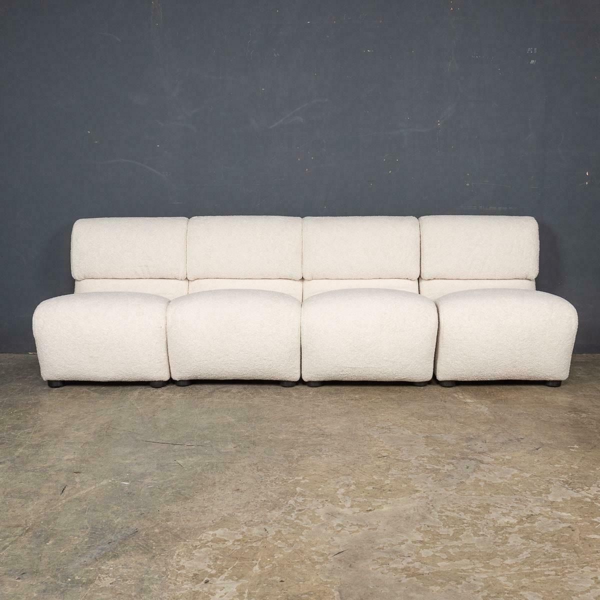 20th Century Set Of Four Seats In Cream Boucle, C.1980 photo for sale