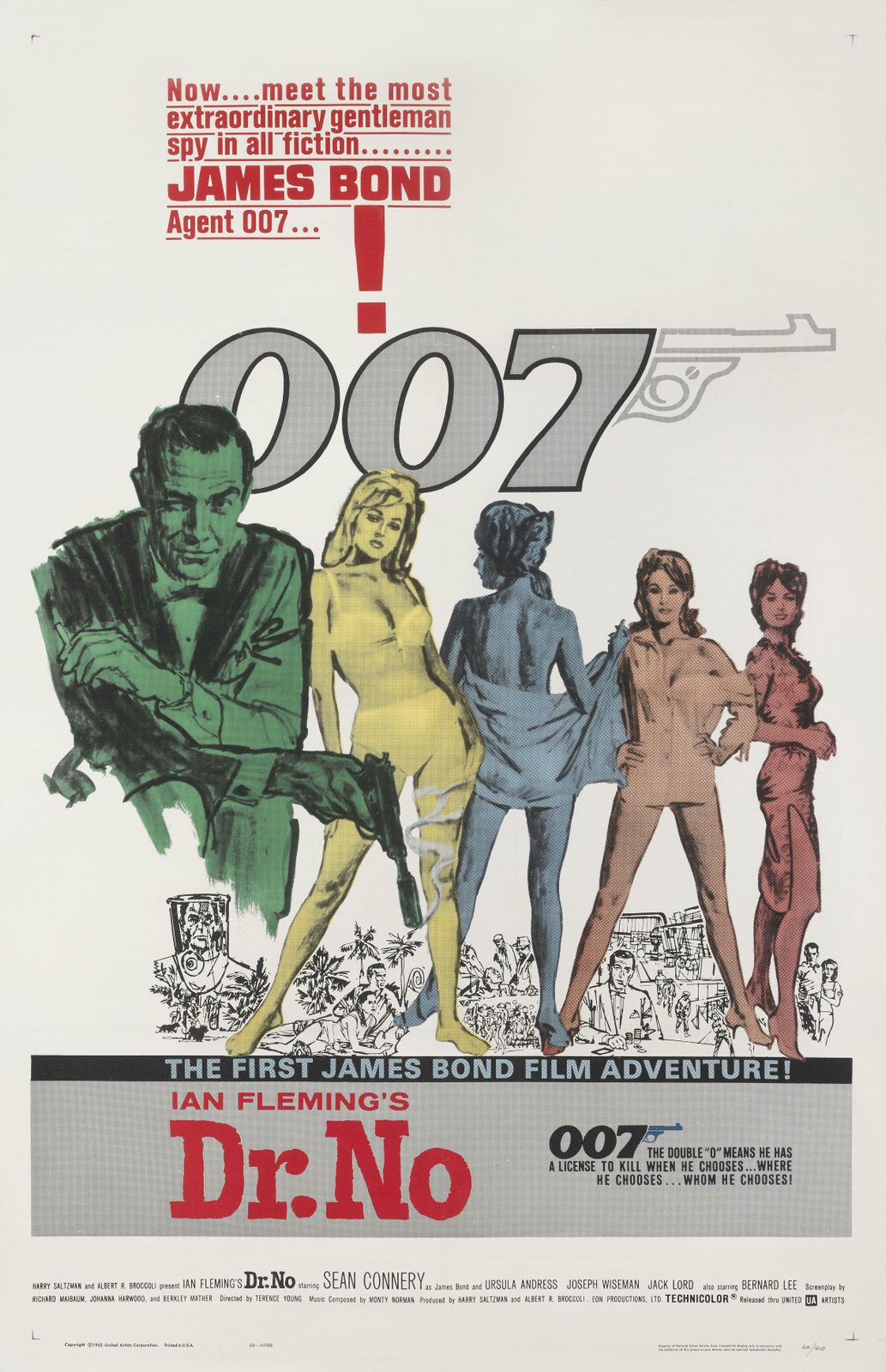 Original American Film Poster For DR. No photo Art
