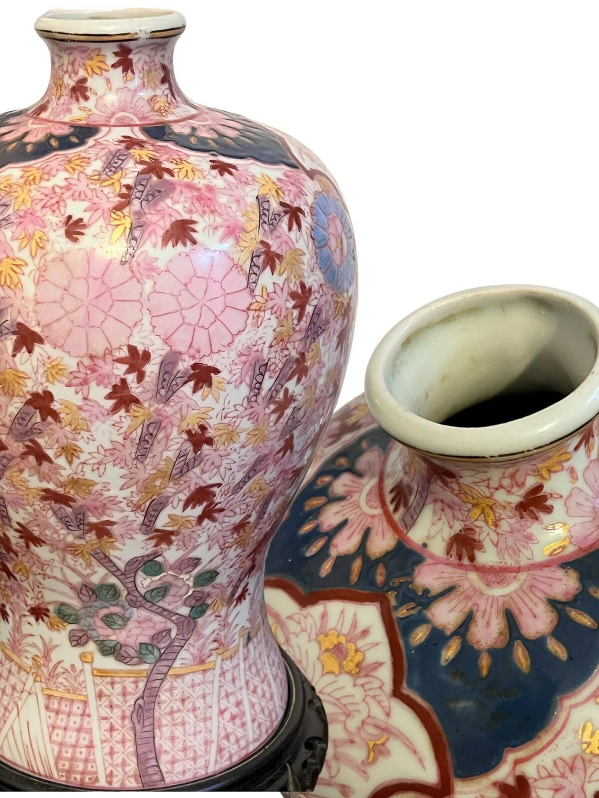 19c Japanese Hand Painted Porcelain Bootle, Japanese Antique Late 19th Centuries Table Lamp / Christmas Gift, Gift Idea photo for sale