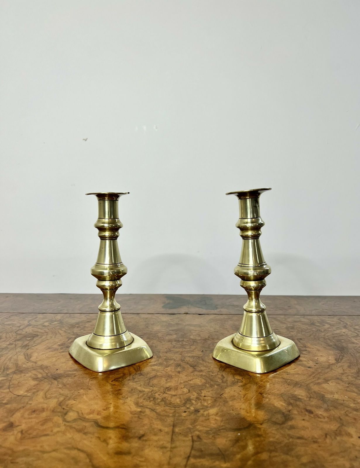 Lovely Pair Of Antique Brass Candlesticks photo Home Decor
