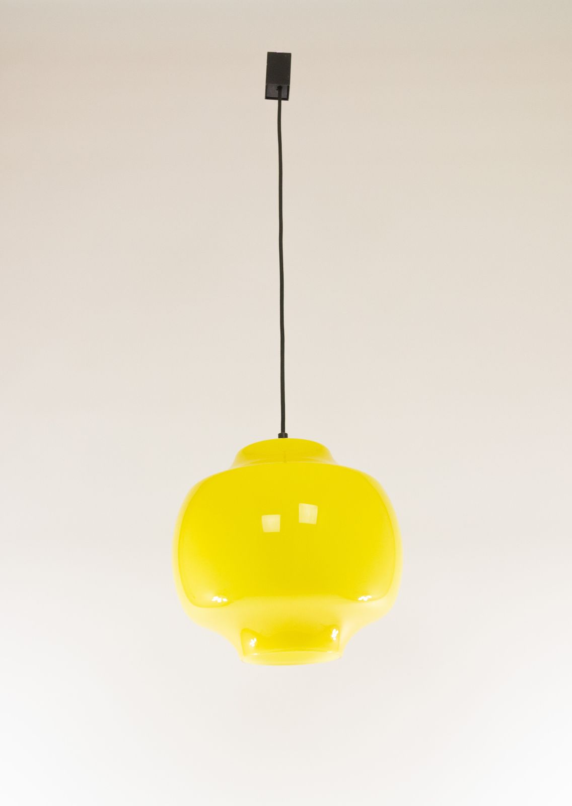 Yellow Glass Pendant By Alessandro Pianon For Vistosi, 1960s photo furniture