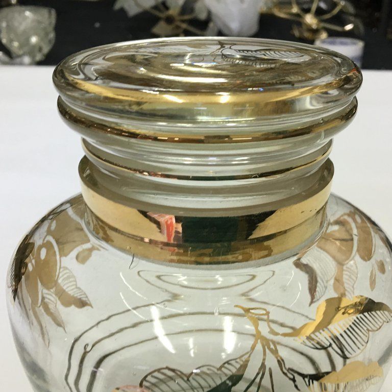 Mid Century Modern Italian Glass Set For Under Spirit Cherries, Circa 1950 photo Home Decor