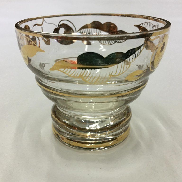photo vinterior Mid Century Modern Italian Glass Set For Under Spirit Cherries, Circa 1950