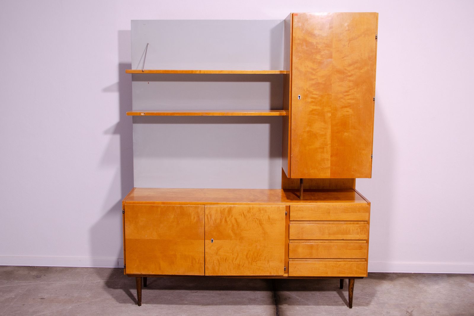 Mid Century Wall Shelf Cabinet 1960´S By Up Závody, Czechoslovakia photo furniture