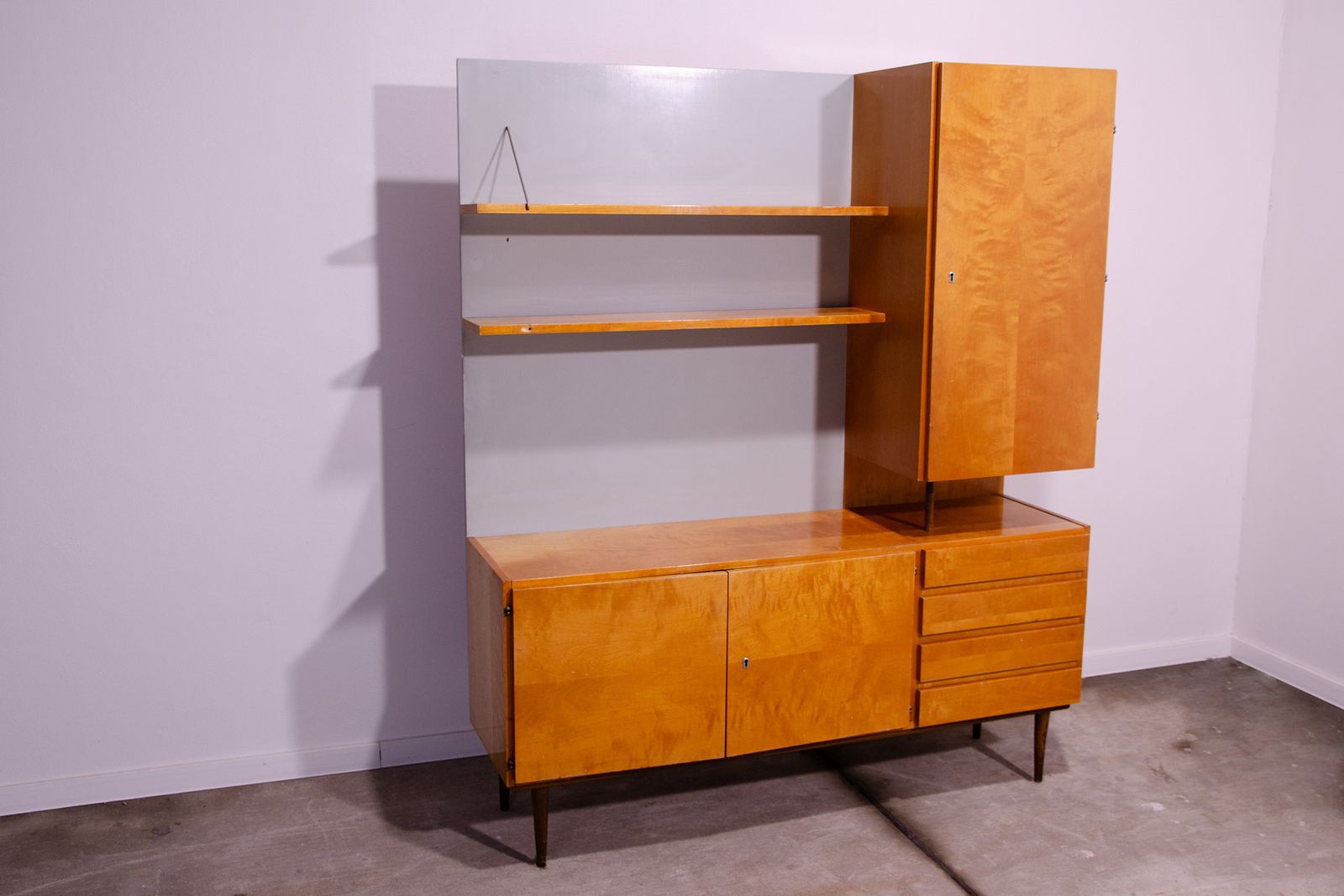 Mid Century Wall Shelf Cabinet 1960´S By Up Závody, Czechoslovakia photo for sale