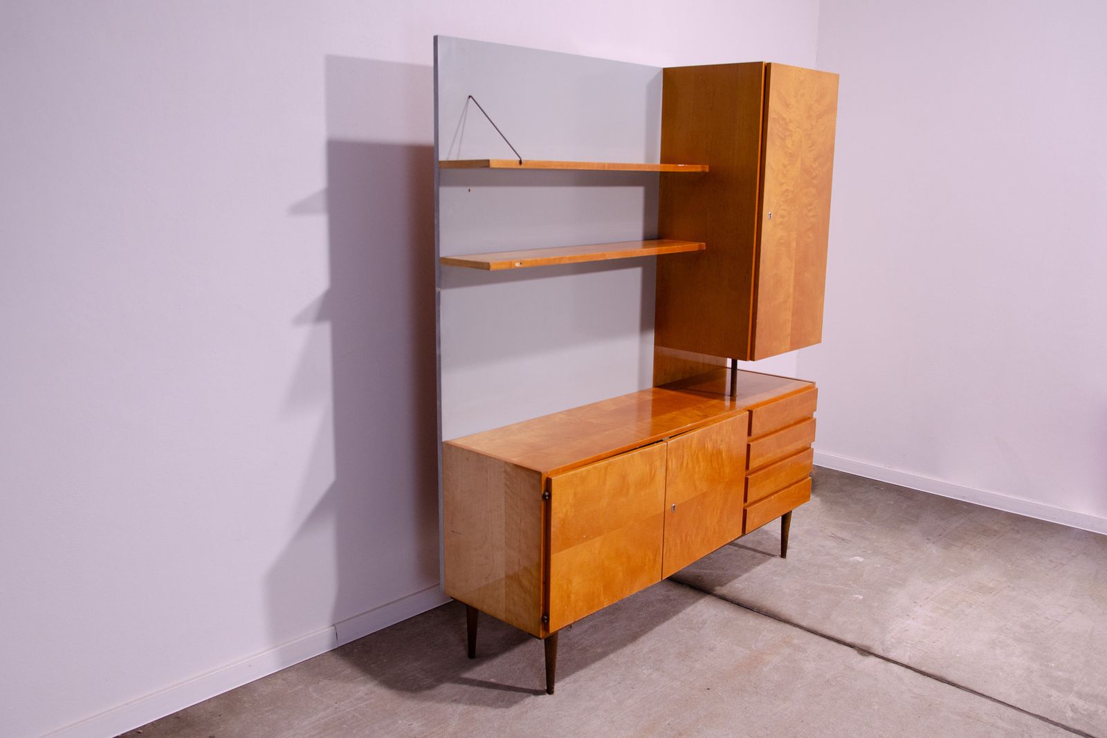 Mid Century Wall Shelf Cabinet 1960´S By Up Závody, Czechoslovakia photo Furniture