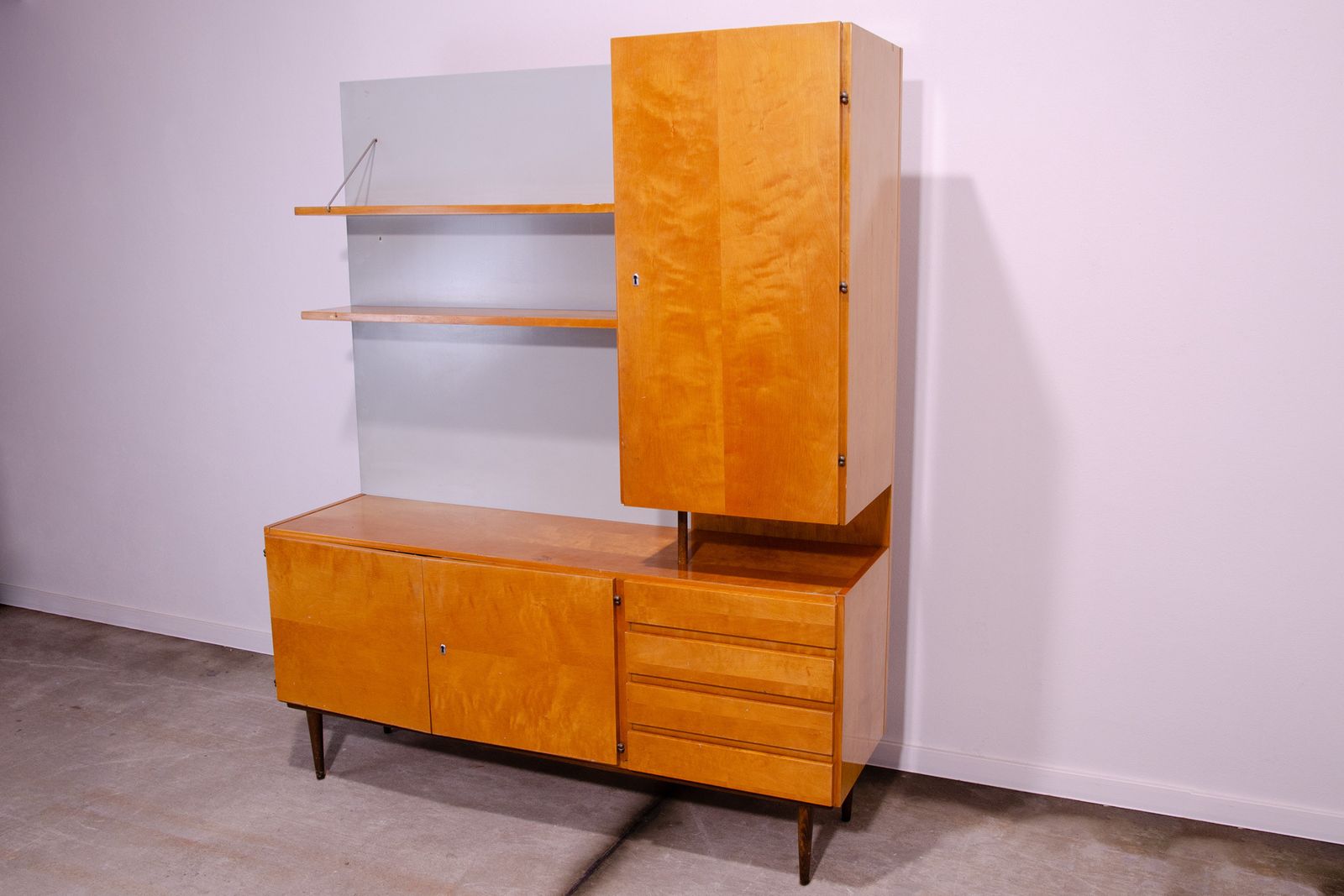 Mid Century Wall Shelf Cabinet 1960´S By Up Závody, Czechoslovakia photo 552.0