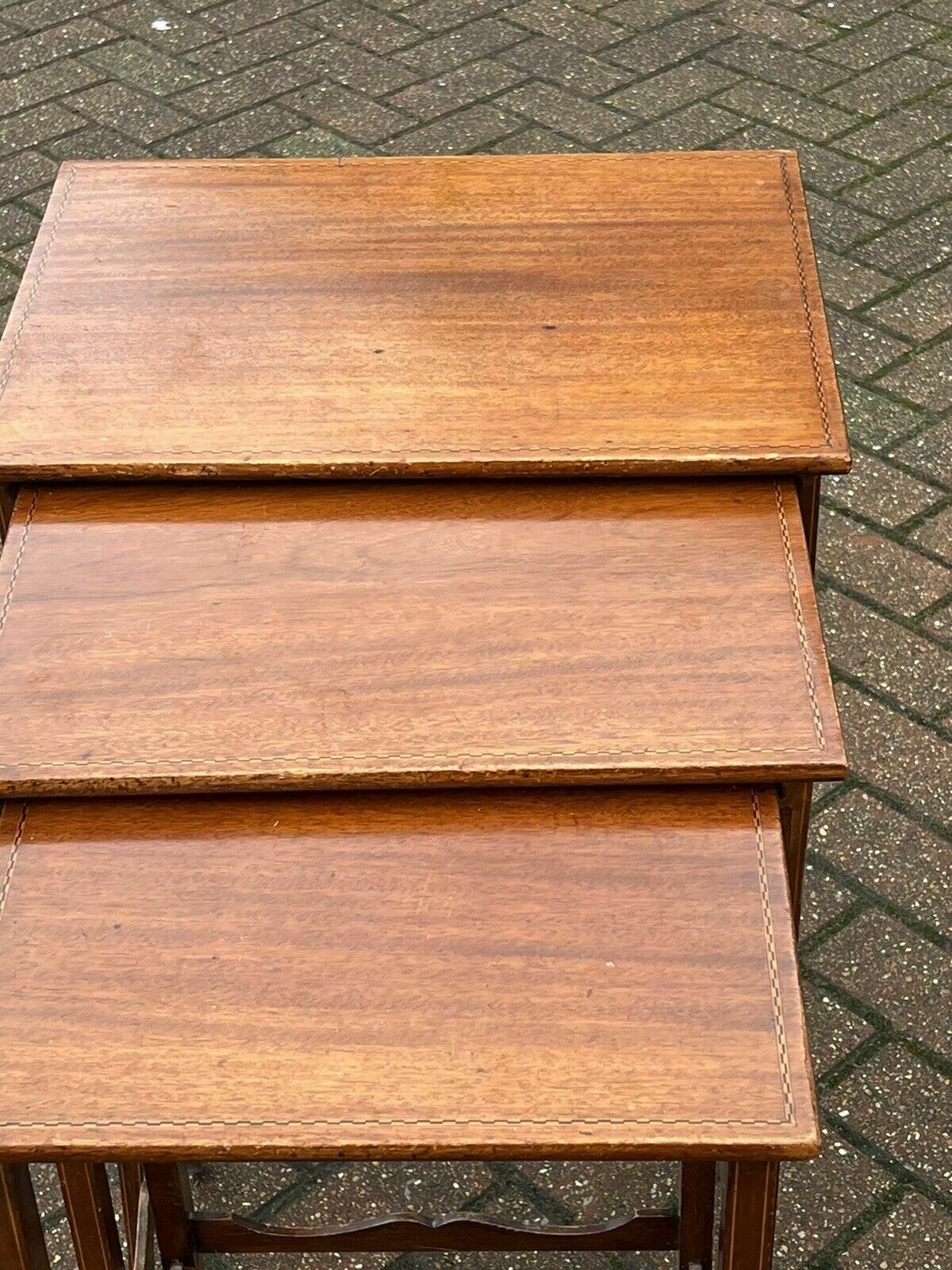 Edwardian Inlaid Mahogany Nest Of 3 Tables photo Furniture