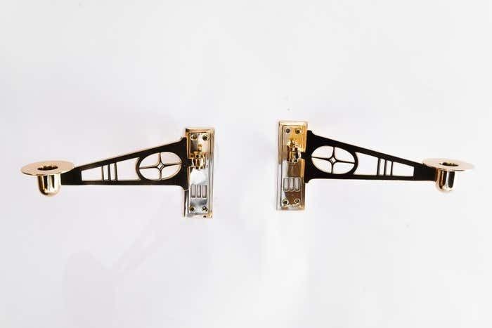 Two Art Deco Piano Bronze Candle Holder Vienna Around 1920s photo buy