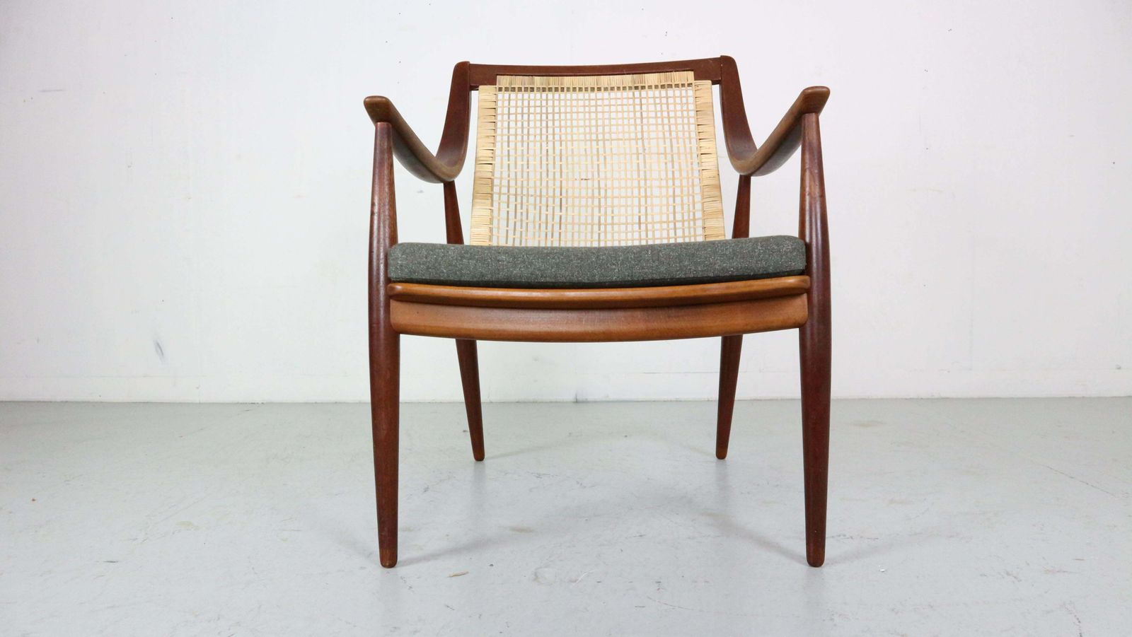 Peter Hvidt& Orla Mølgaard Nielsen Fd146 Cane Back Easy Chair, Denmark