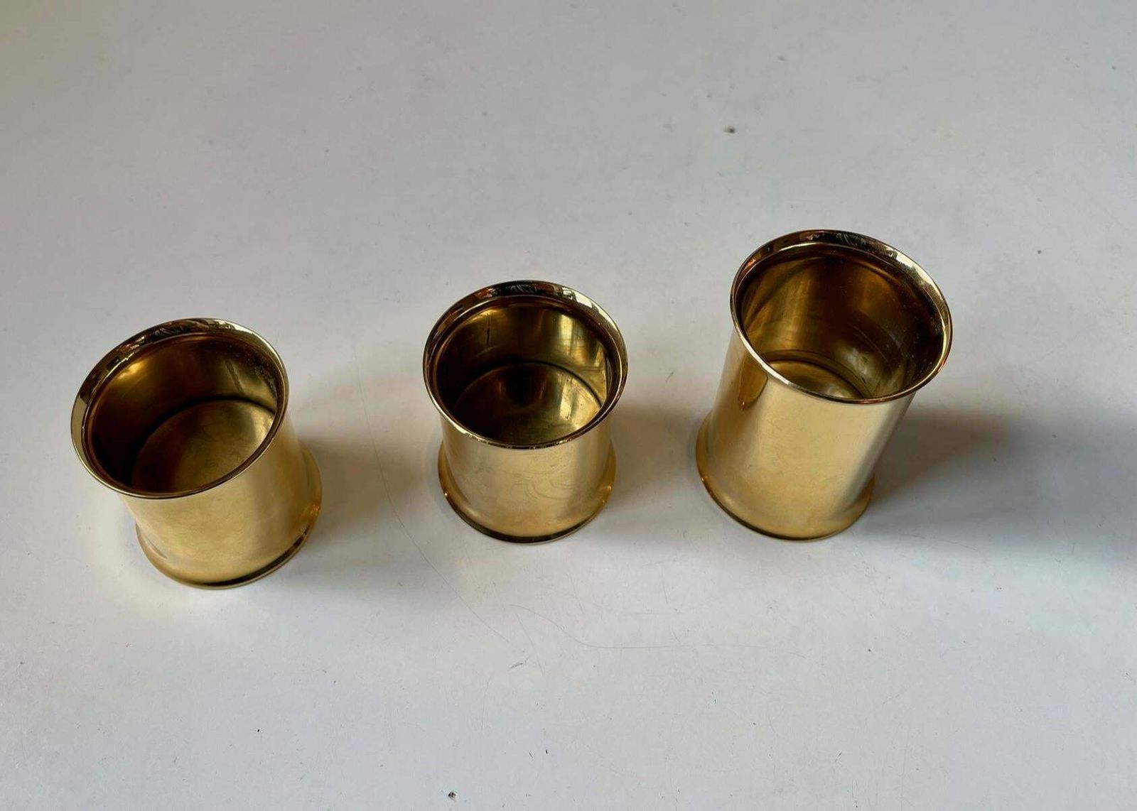 Danish Modern 24 Carat Gold Plated Chimney Candleholders photo vinterior