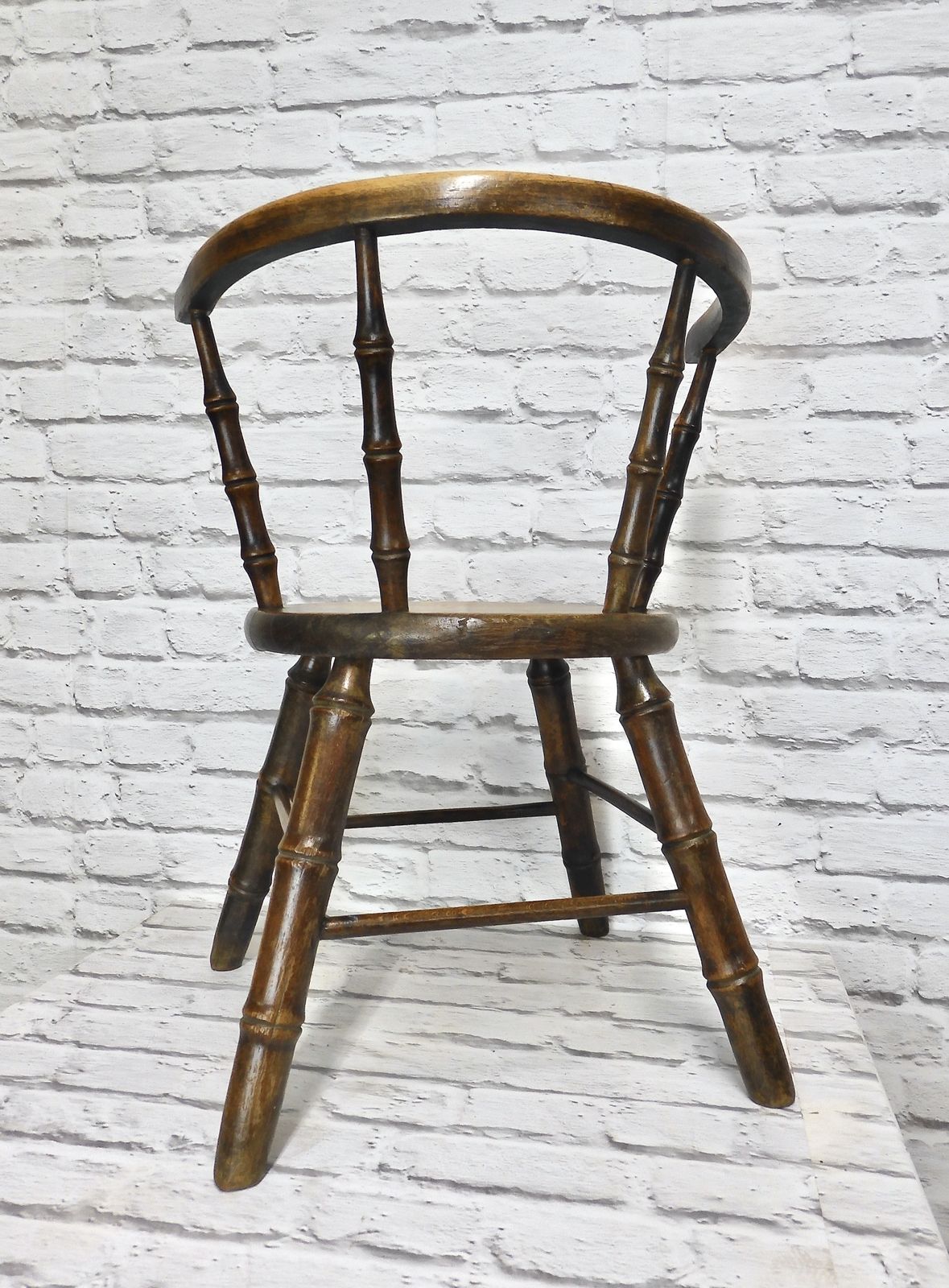 Antique Faux Bamboo Child's Armchair photo Furniture