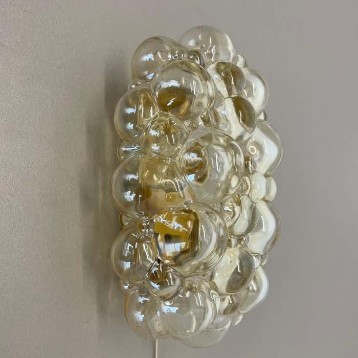 photo furniture Original Amber Glass Wall Lights Sconces Helena Tynell Glashütte Limburg, 1960s