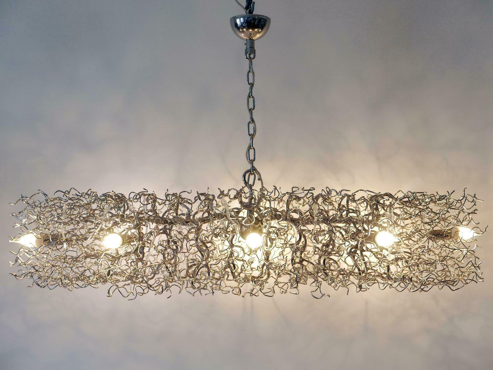 Gorgeous Xxl Brand Van Egmond Hollywood Chandelier Oval 140 Nickel Netherlands photo for sale