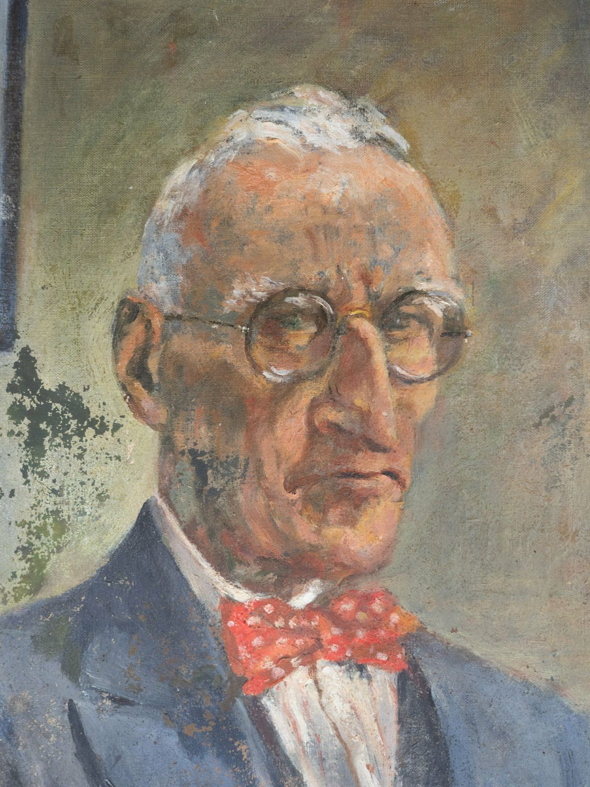 Oil On Canvas Portrait Of A Distinguished Gentleman photo furniture