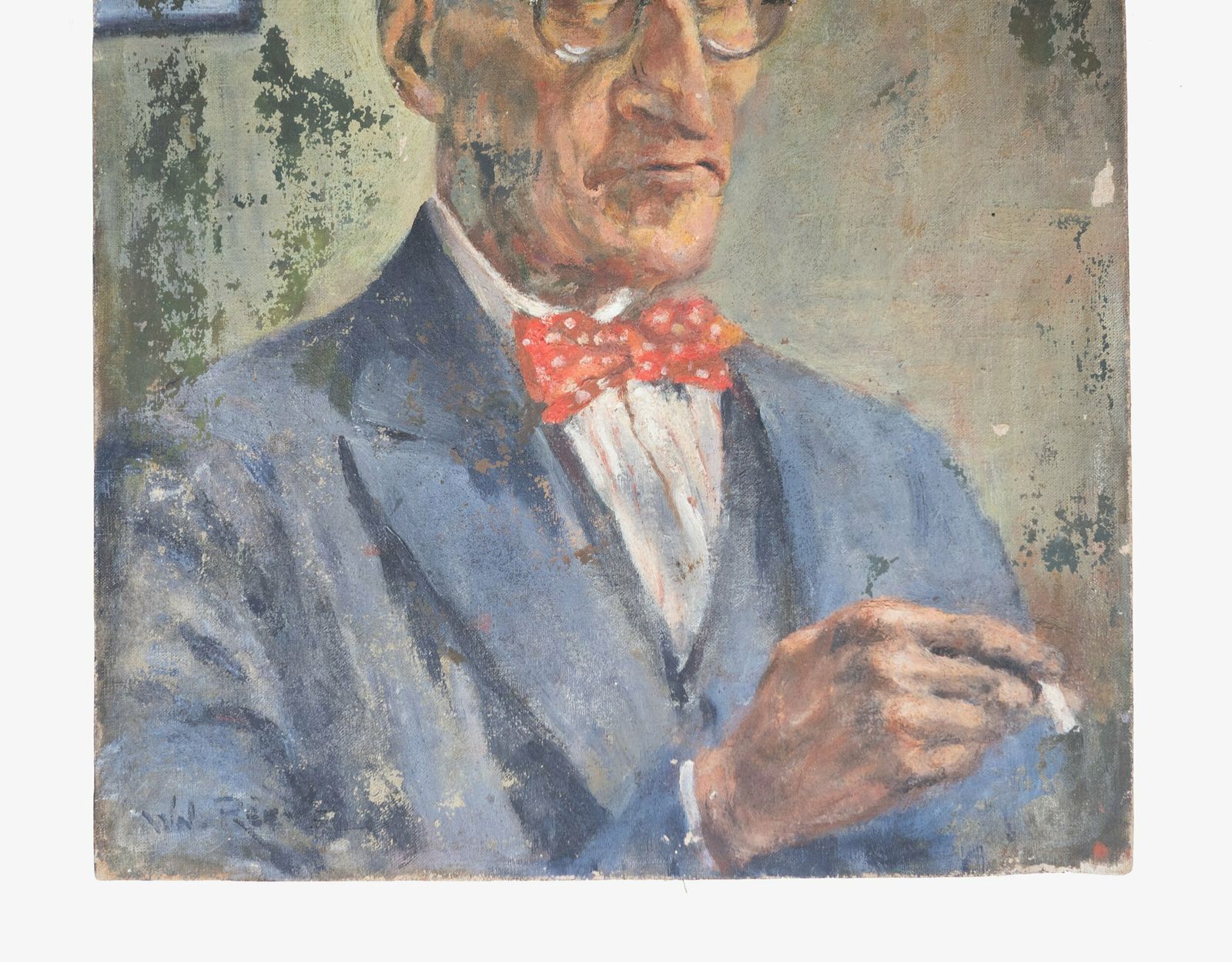 Oil On Canvas Portrait Of A Distinguished Gentleman photo vinterior
