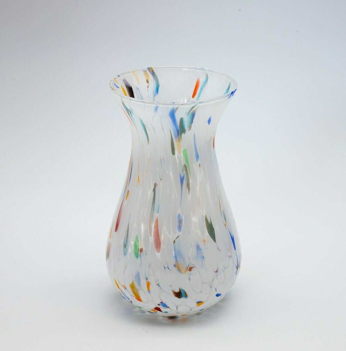 San Diego, Murano Glasses Vase Color "White", Model Simone Small, Handmade, Murano Glass Made In Italy photo furniture