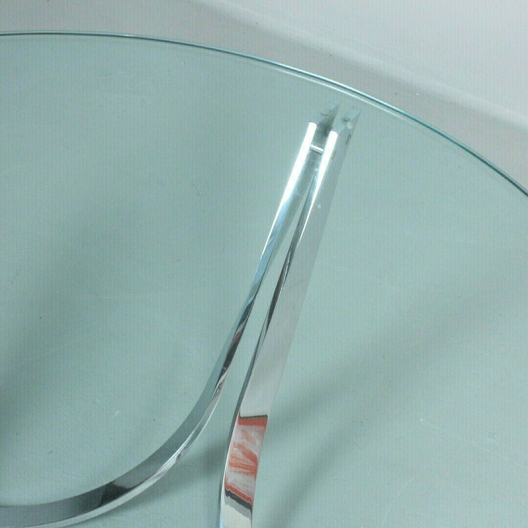 Coffee Table By Roger Sprunger For Dunbar, Polished Chrome Frame With Glass Top 1970s' photo Furniture