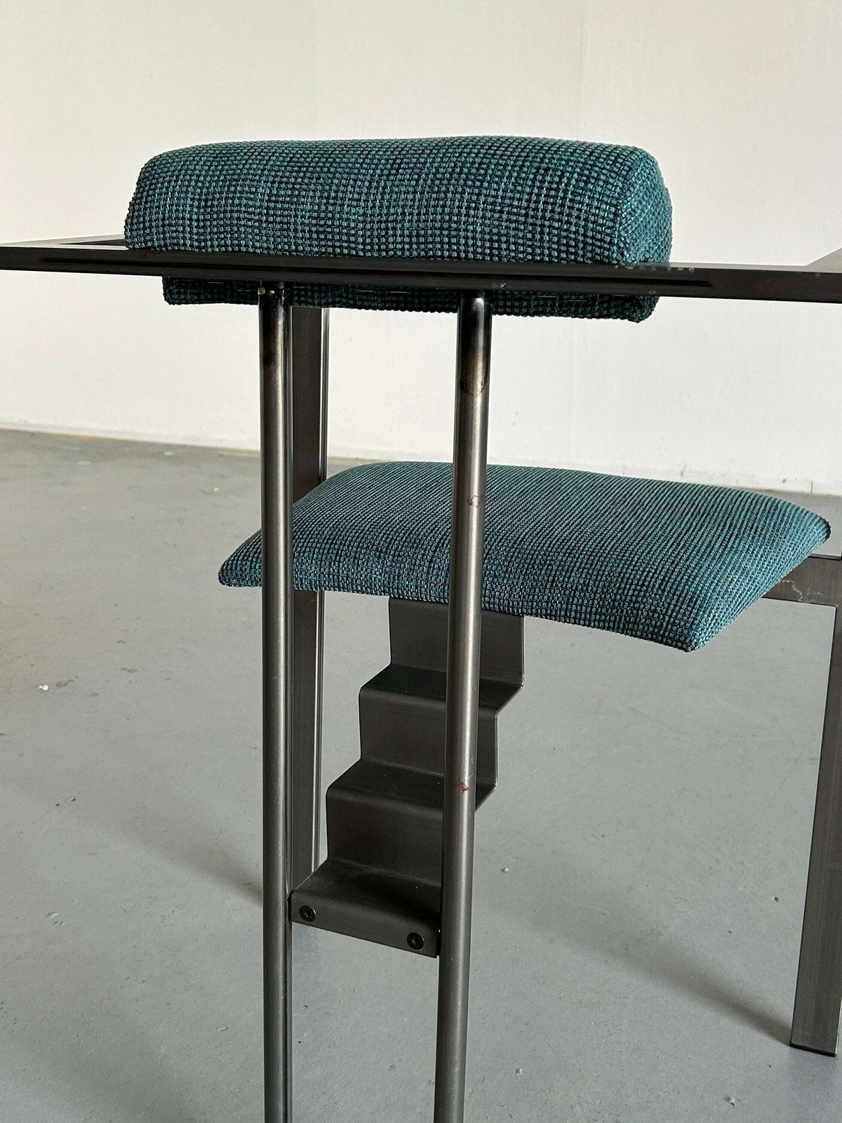 Memphis Design Postmodern Geometrical 'Trix' Chair By Karl Friedrich Förster For Kff, 1980s Germany photo vintage