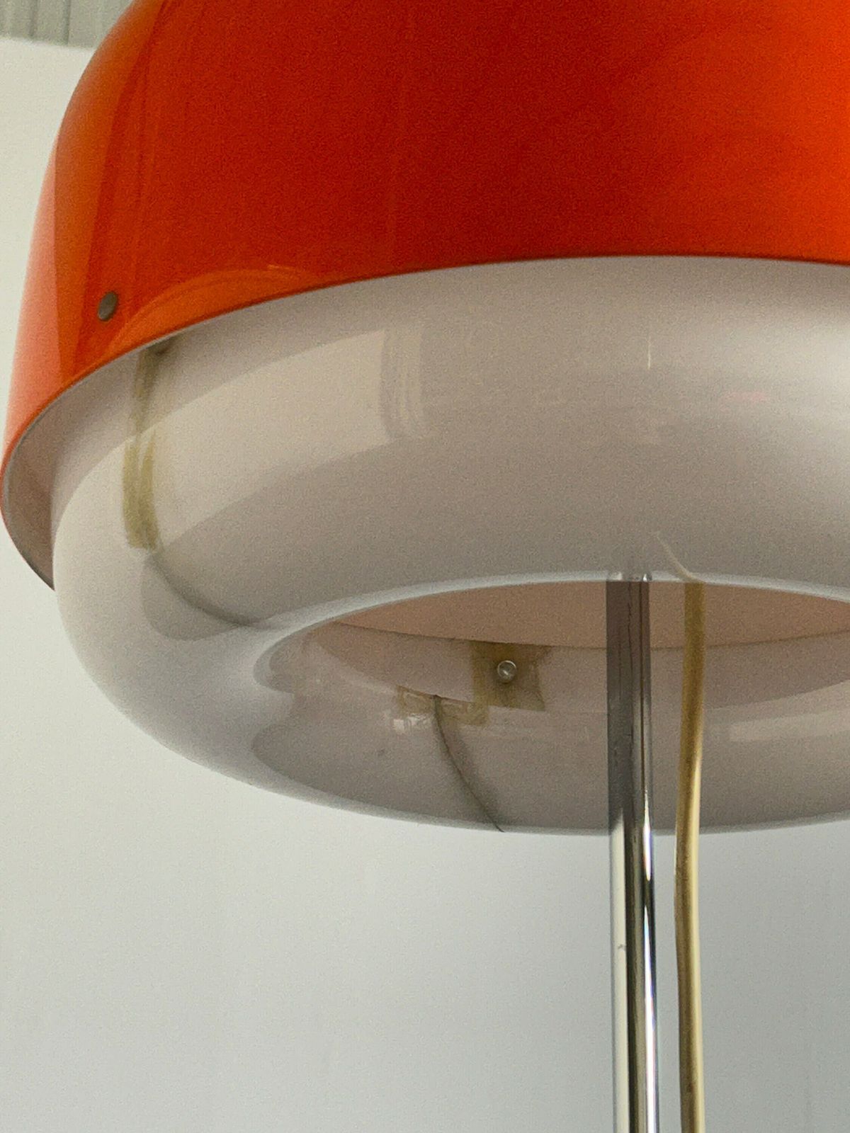 Vintage Orange Mushroom Adjustable Floor Lamp 'Medusa' Designed By Harvey Guzzini For Meblo, 1970s Yugoslavia Mid Century Modern photo 591.0