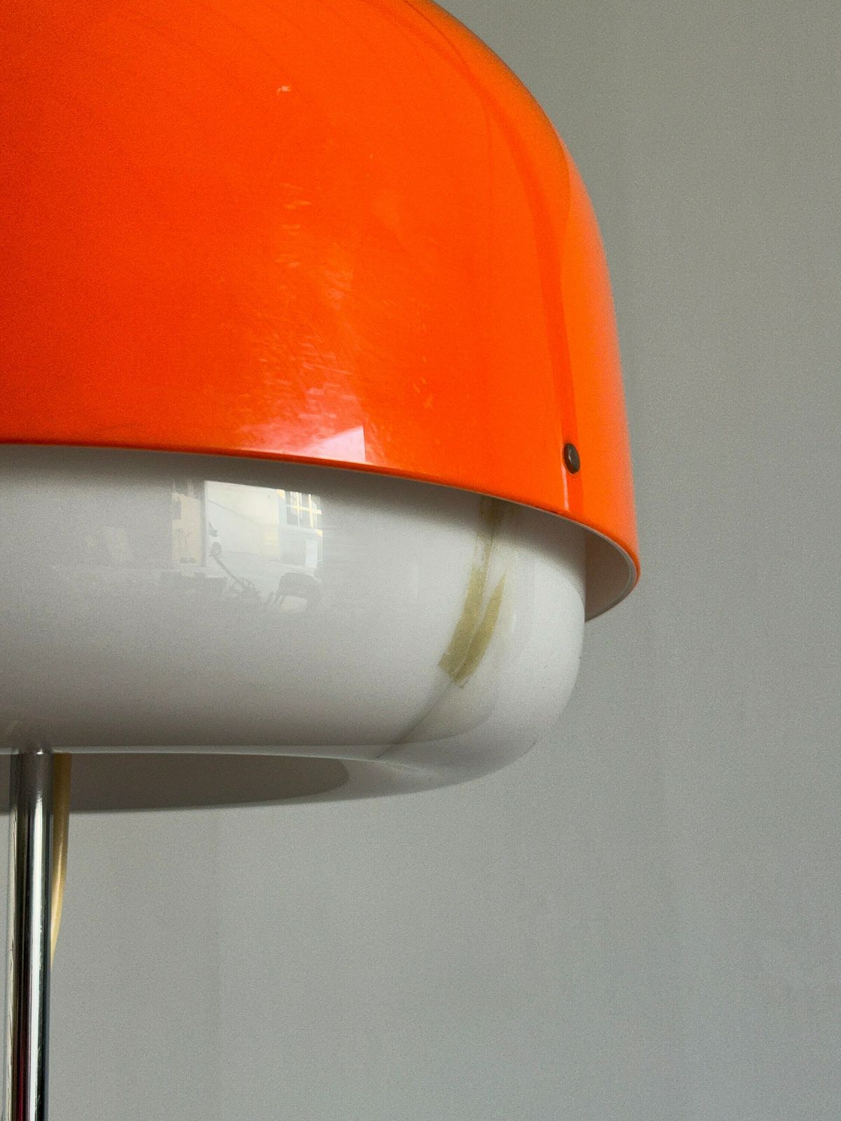 Vintage Orange Mushroom Adjustable Floor Lamp 'Medusa' Designed By Harvey Guzzini For Meblo, 1970s Yugoslavia Mid Century Modern photo buy