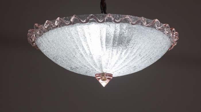 Italian Pink Murano Glass Ceiling Fixture, Murano, 1960 photo furniture