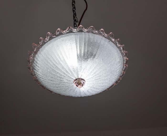Italian Pink Murano Glass Ceiling Fixture, Murano, 1960 photo buy