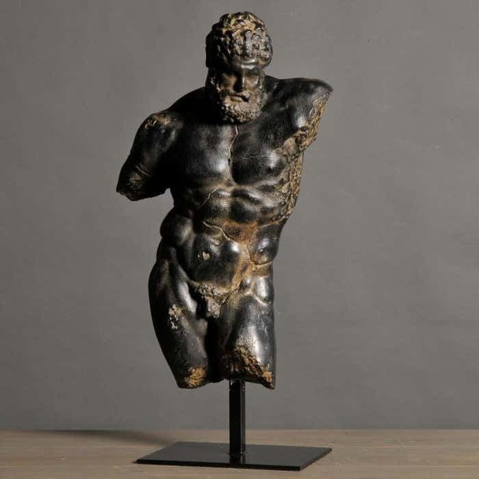Statue Of Hercules, Greek Mythology, 20th Century. photo furniture