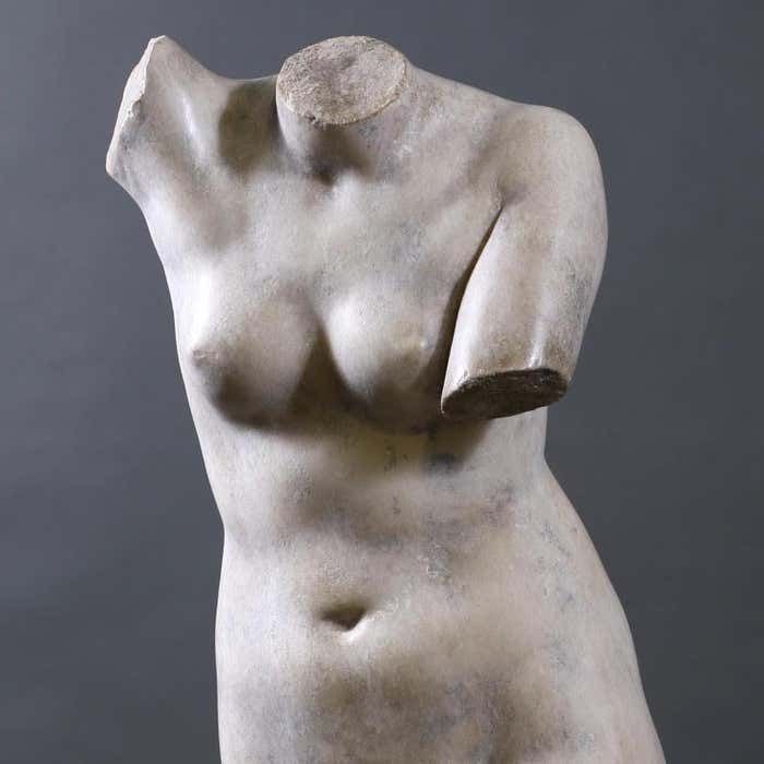 Beautiful Bust Of Venus, The Goddess Of Love, 20th Century. photo furniture
