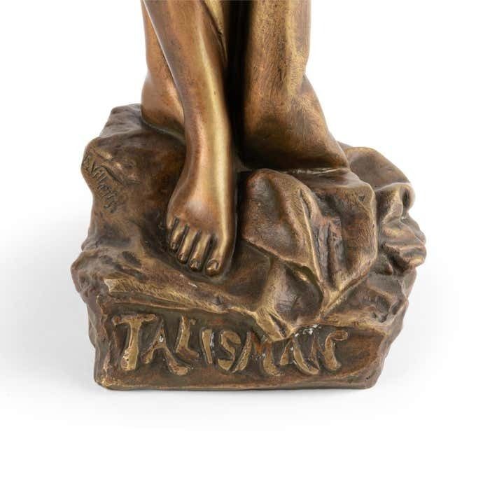 Bronze Sculpture By Emmanuel Villanis, 19th Century. photo furniture