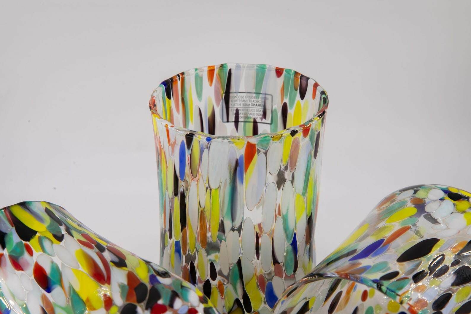 Honolulu, Set Of 6 Murano Glasses Color "Harlequin", Handmade, Murano Glass Made In Italy photo buy