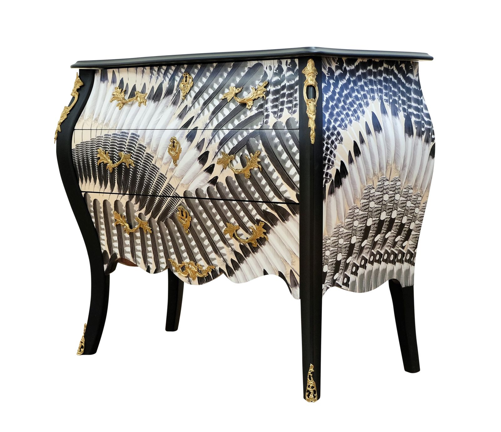 Rococo Chest With Feather Design And Marble Top photo 3300.0