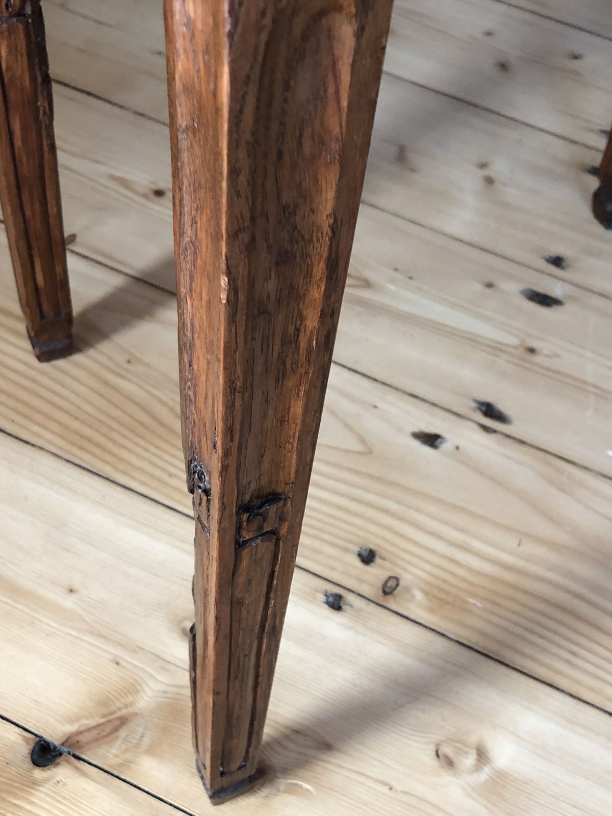 photo furniture 19th Century Bedside Pine Table, Louis XV Provençal Style