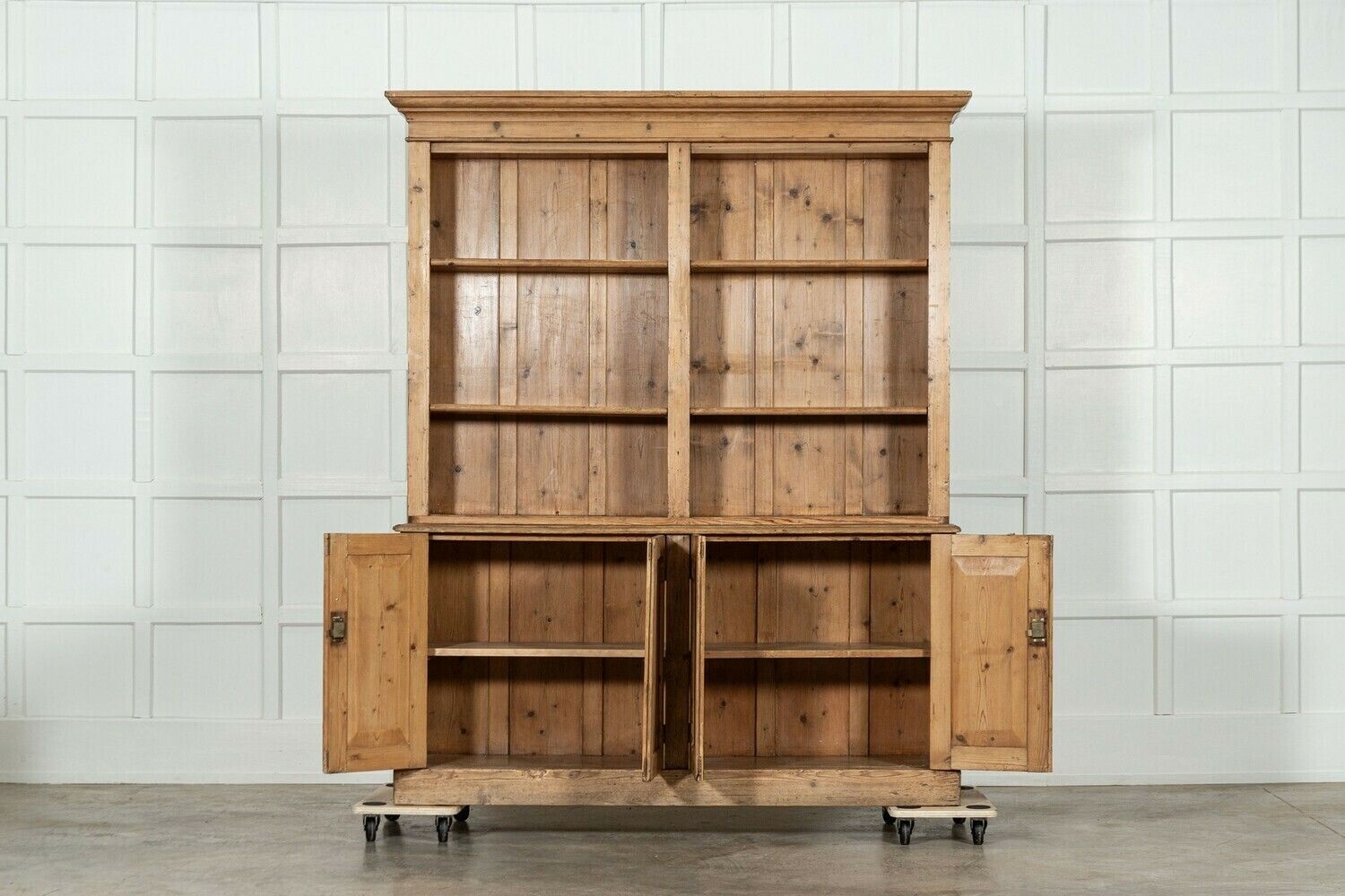 Large 19thc English Pine Bookcase / Dresser photo for sale