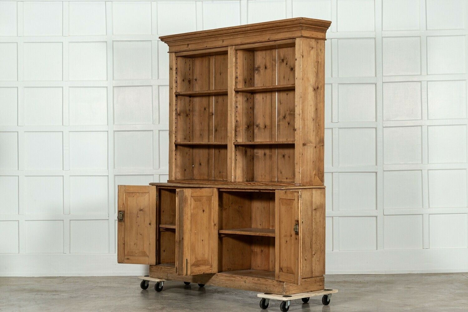 Large 19thc English Pine Bookcase / Dresser photo buy