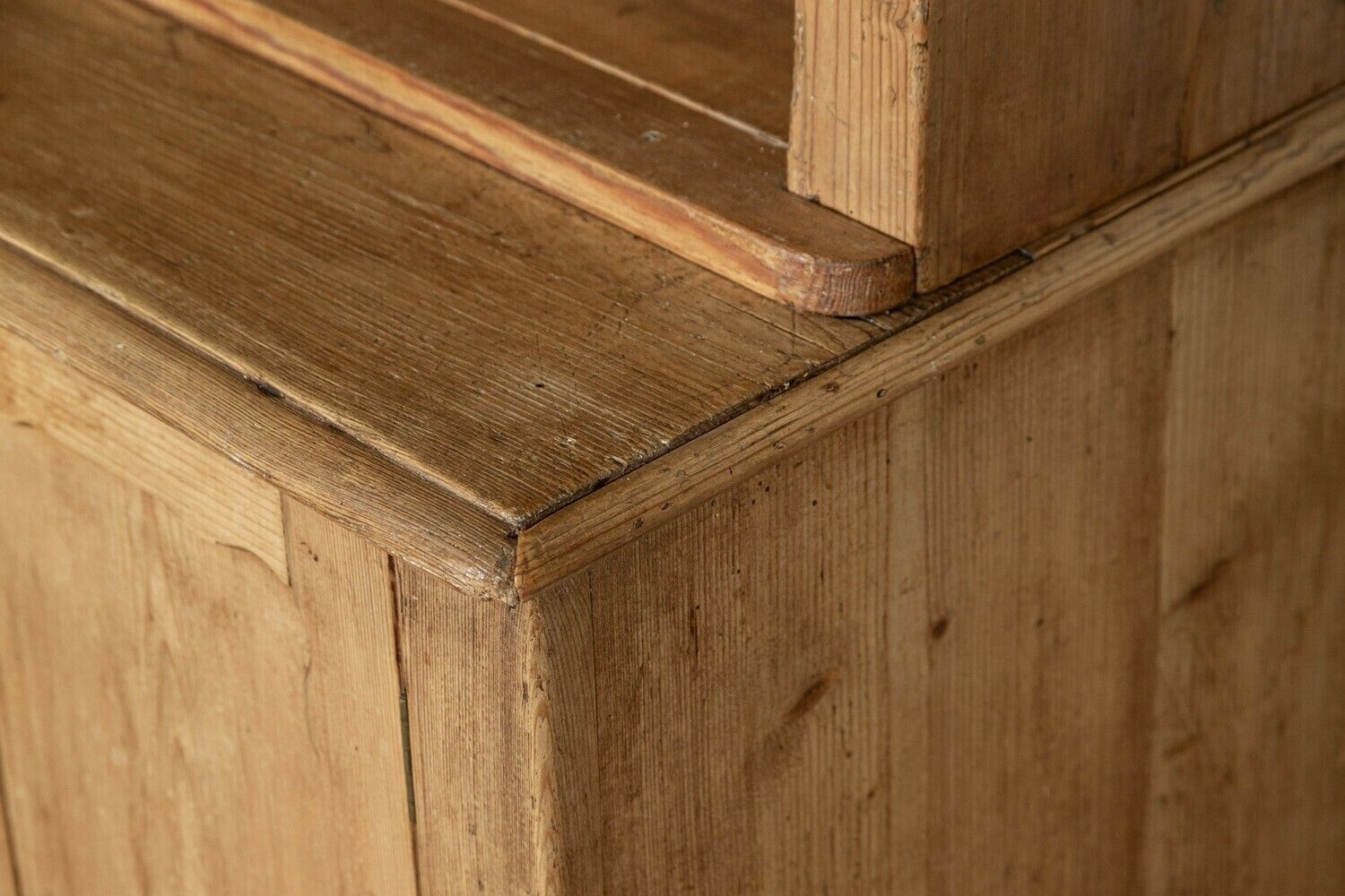 Furniture Large 19thc English Pine Bookcase / Dresser photo