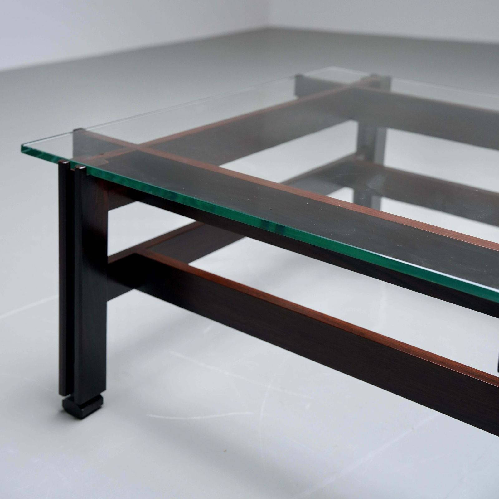 photo furniture Ico Parisi Coffee Table In Glass And Wood For Cassina, Italy, 1962
