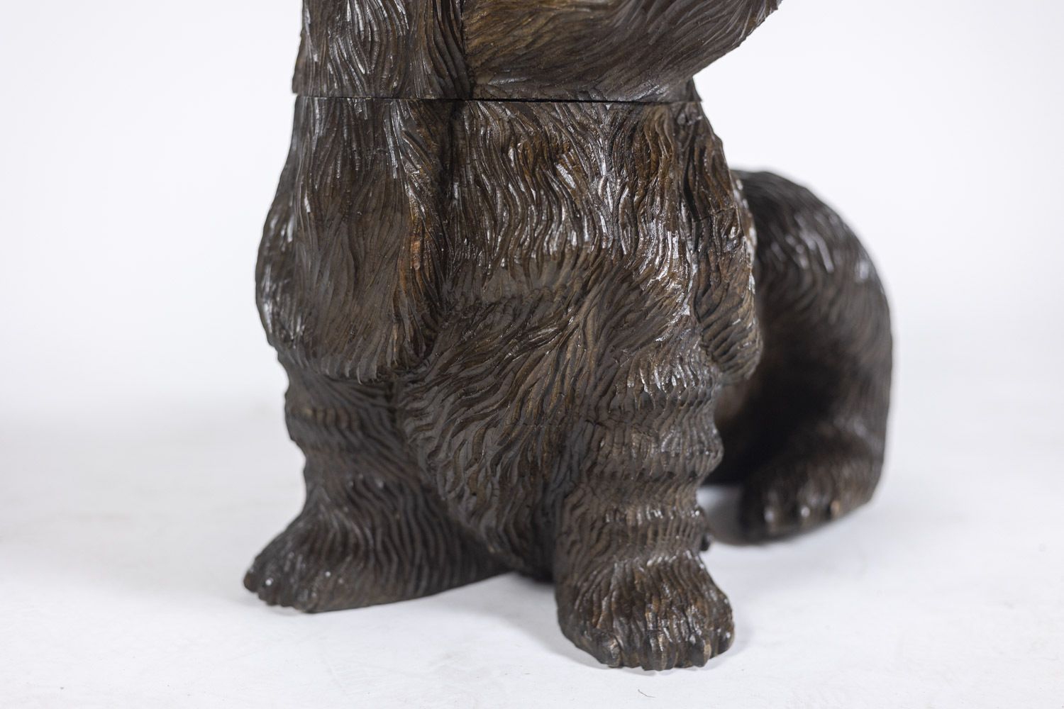 Carved Basswood Dog, Black Forest Style. Circa 1900 photo vinterior