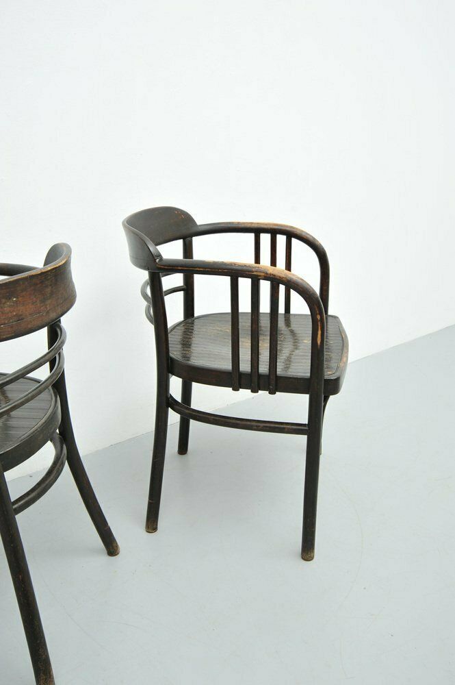 photo for sale Model 6093 Chairs In Beech By Jacob & Josef Kohn, Vienna, Austria, 1890s, Set Of 2
