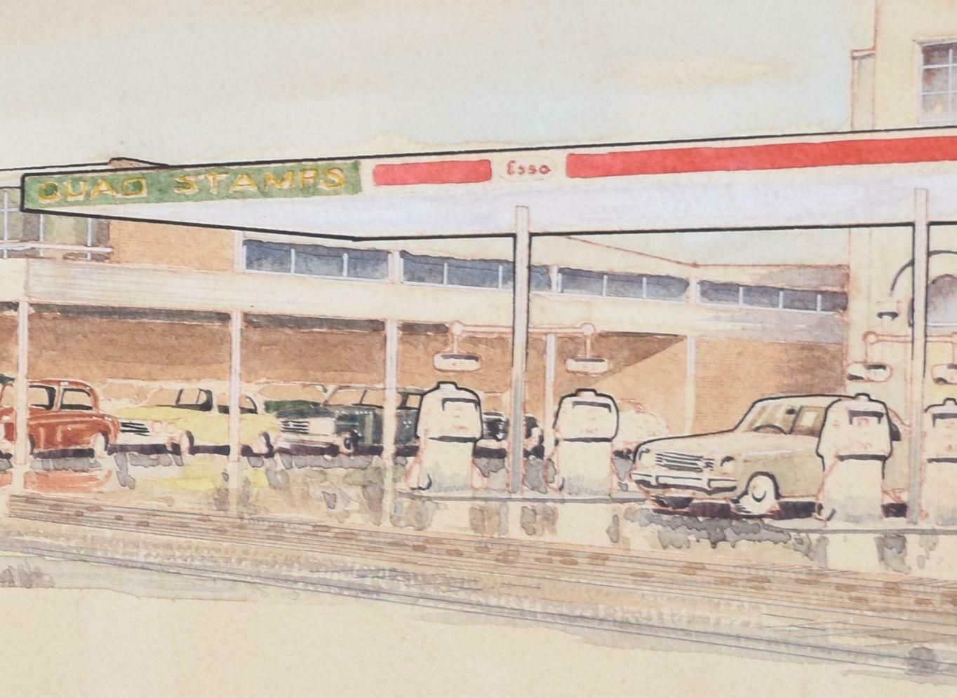 Unknown Bloomfields Car Showroom And Esso Garage, Camberwell Road, London Se5 Painting photo Art