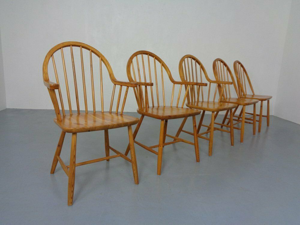 Pine Chairs By Erik Ole Jørgensen, Set Of 5 photo 1712.0