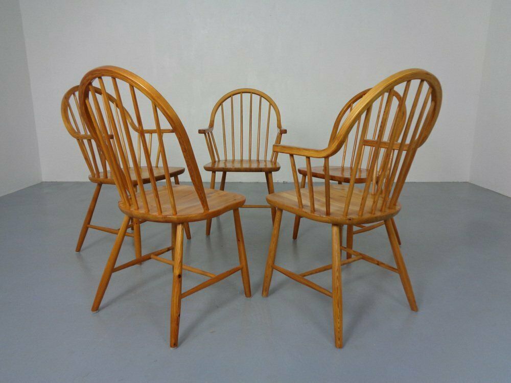 Pine Chairs By Erik Ole Jørgensen, Set Of 5 photo vinterior
