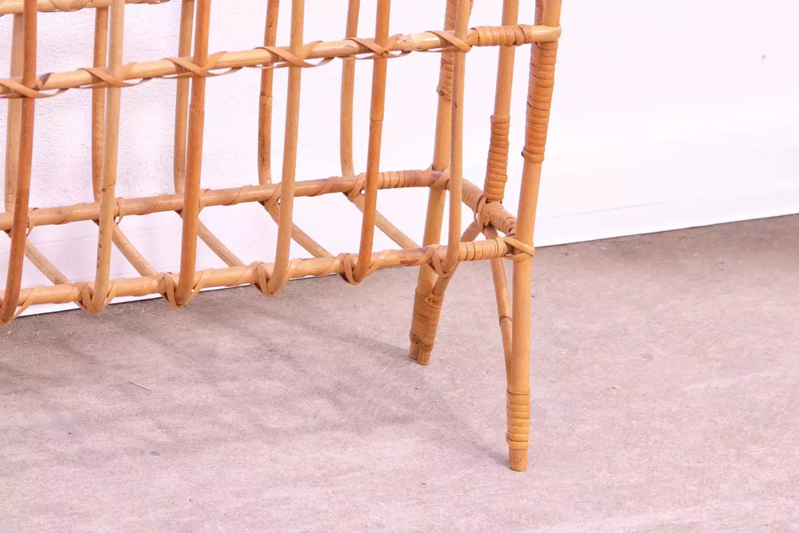 Mid Century Wicker Magazine Rack, Czechoslovakia, 1960´S photo 146.0