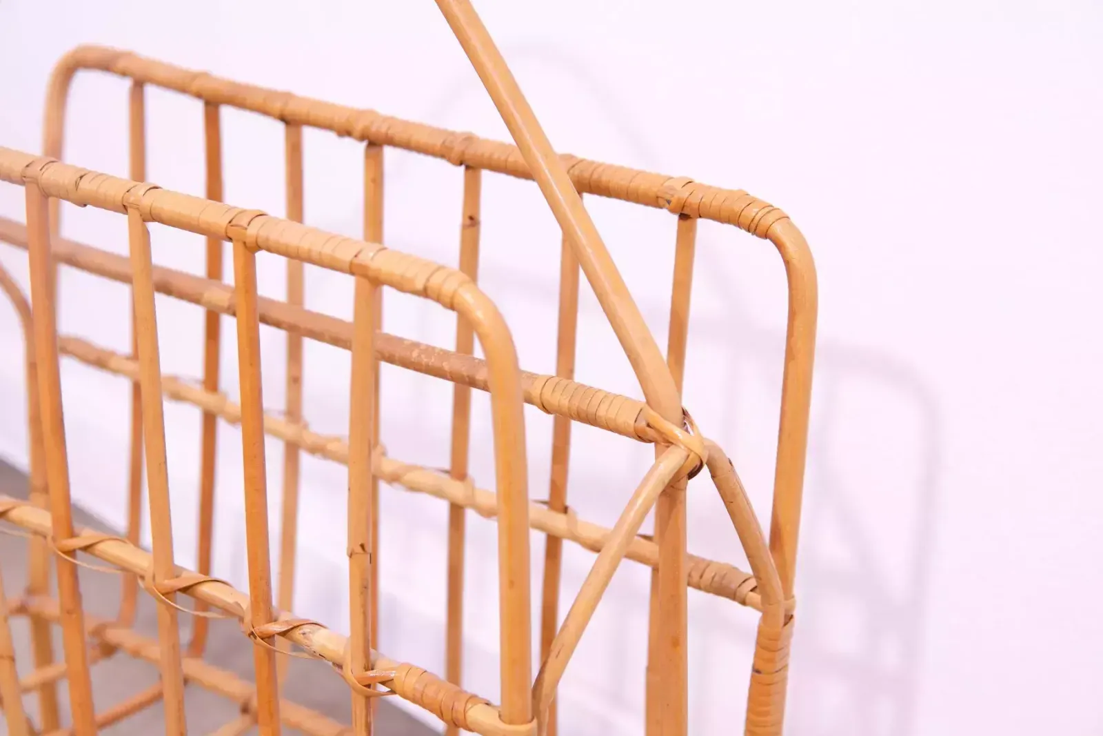 Mid Century Wicker Magazine Rack, Czechoslovakia, 1960´S photo buy