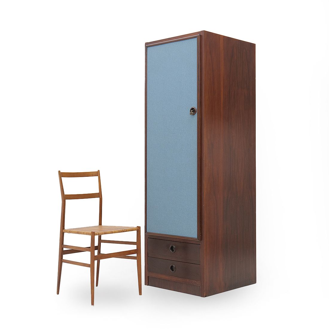 Furniture Wooden Wardrobe With Drawers, 1960s photo