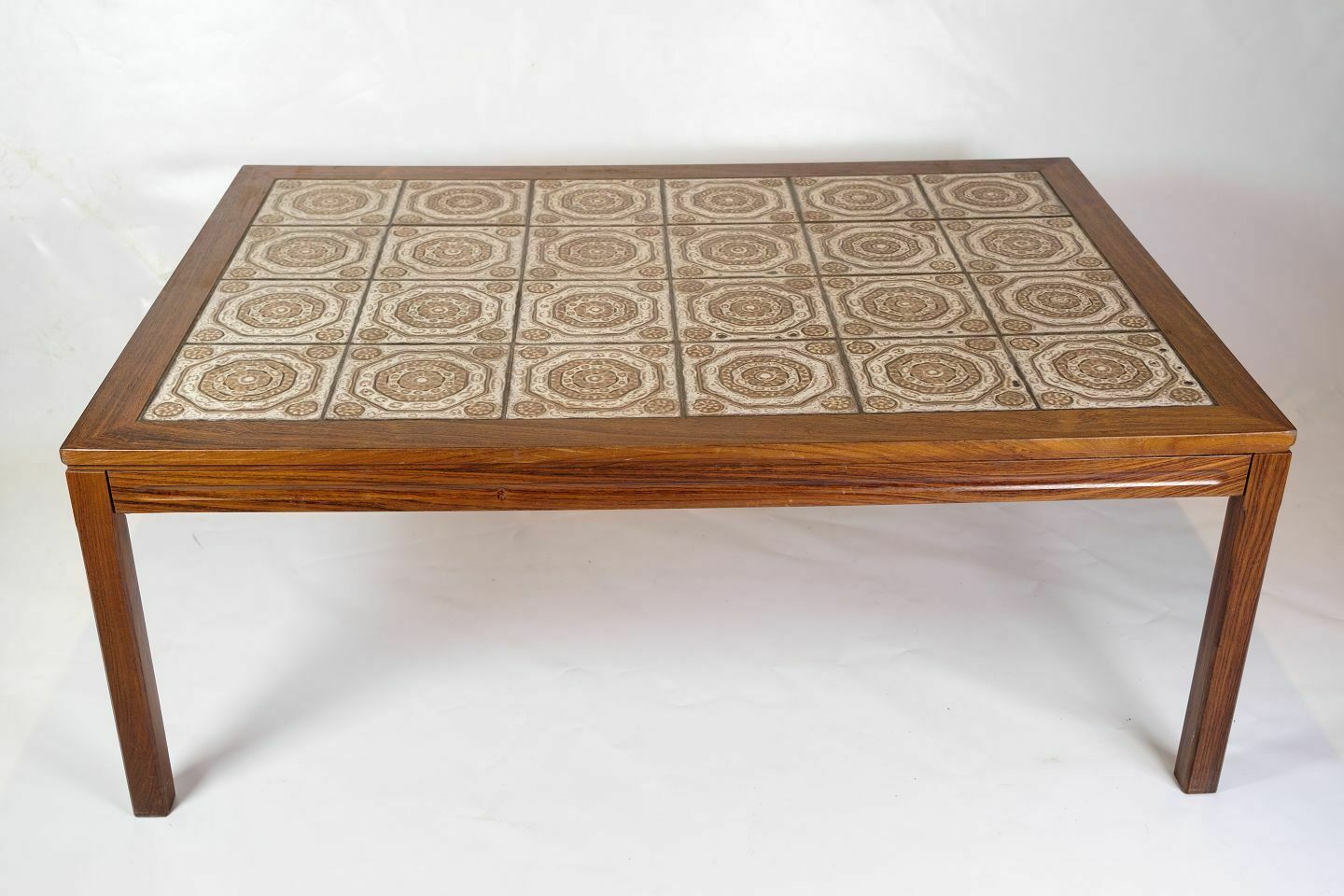 Coffee Table In Rosewood With Tiles, Danish Design From 1960s
