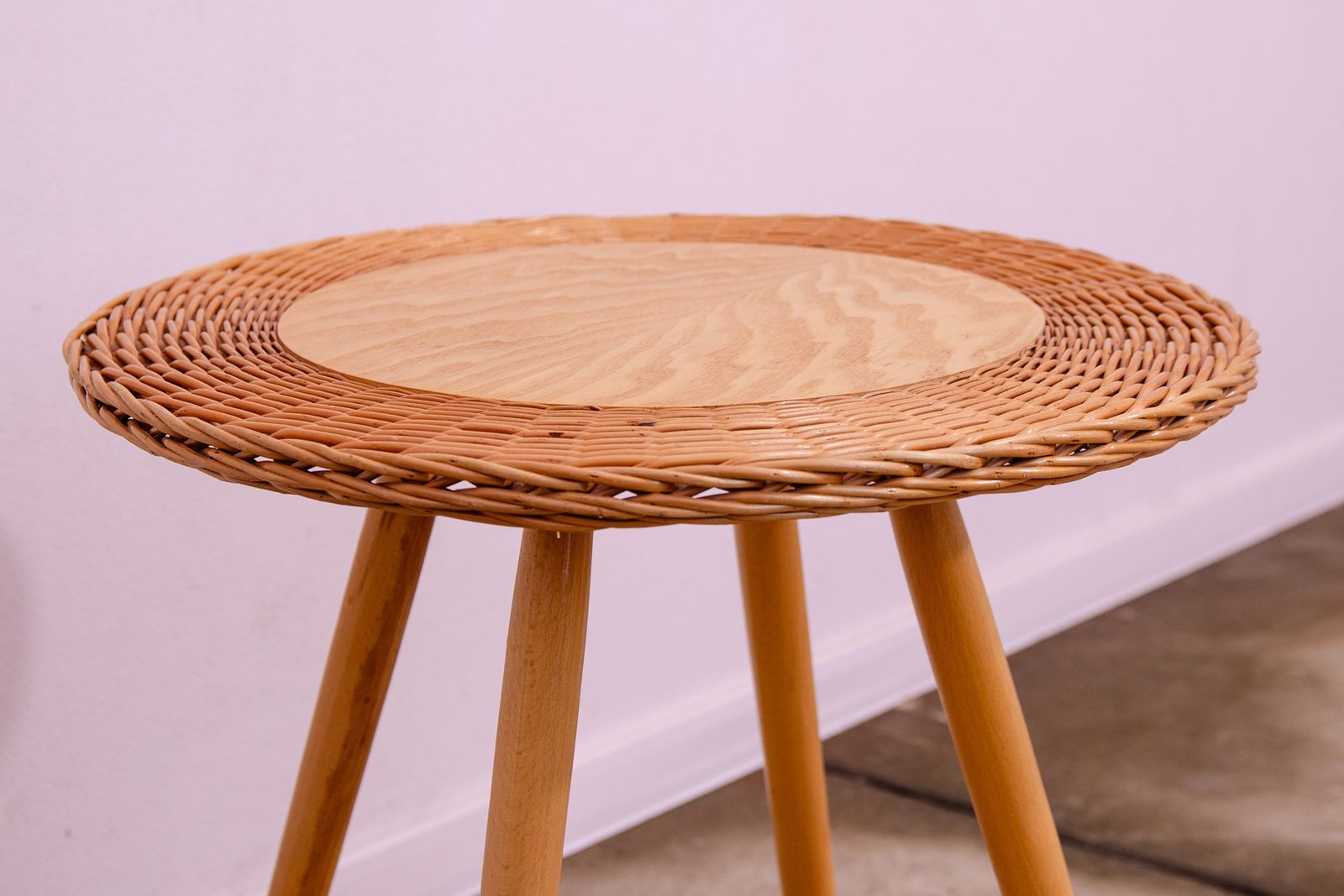Mid Century Rattan Coffe Table By Jan Kalous For úluv, 1960´S, Czechoslovakia photo furniture